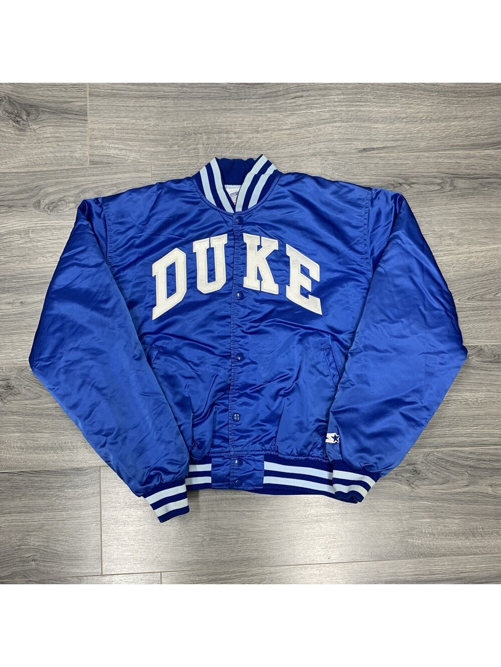 Vintage 1990S Starter Duke University Blue Devils Satin Jacket XL Rare Men’s